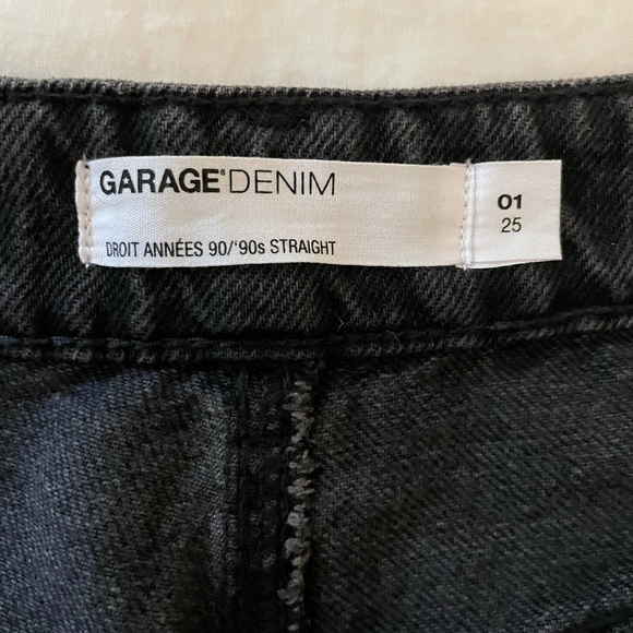 Garage 90’s Straight Jeans - Ebony Black size 1 - Picture 5 of 8